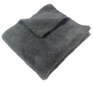 Ściereczka z mikrofibry detailing 40x40cm 380g/m2 GRAY COYOTE N288 bezszwowa (do finalnego docierania ceramiki, past i wosków)