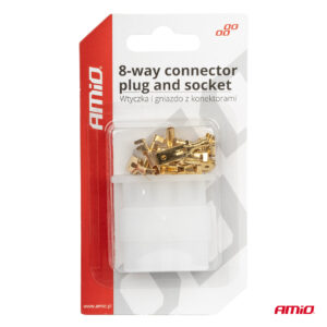 Wtyczka gniazdo kostka złącze elektryczne 8 PIN + konektory