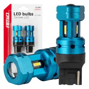 Żarówki LED CANBUS T20 7440 W21W 4SMD 1860 White 12V 24V AMIO